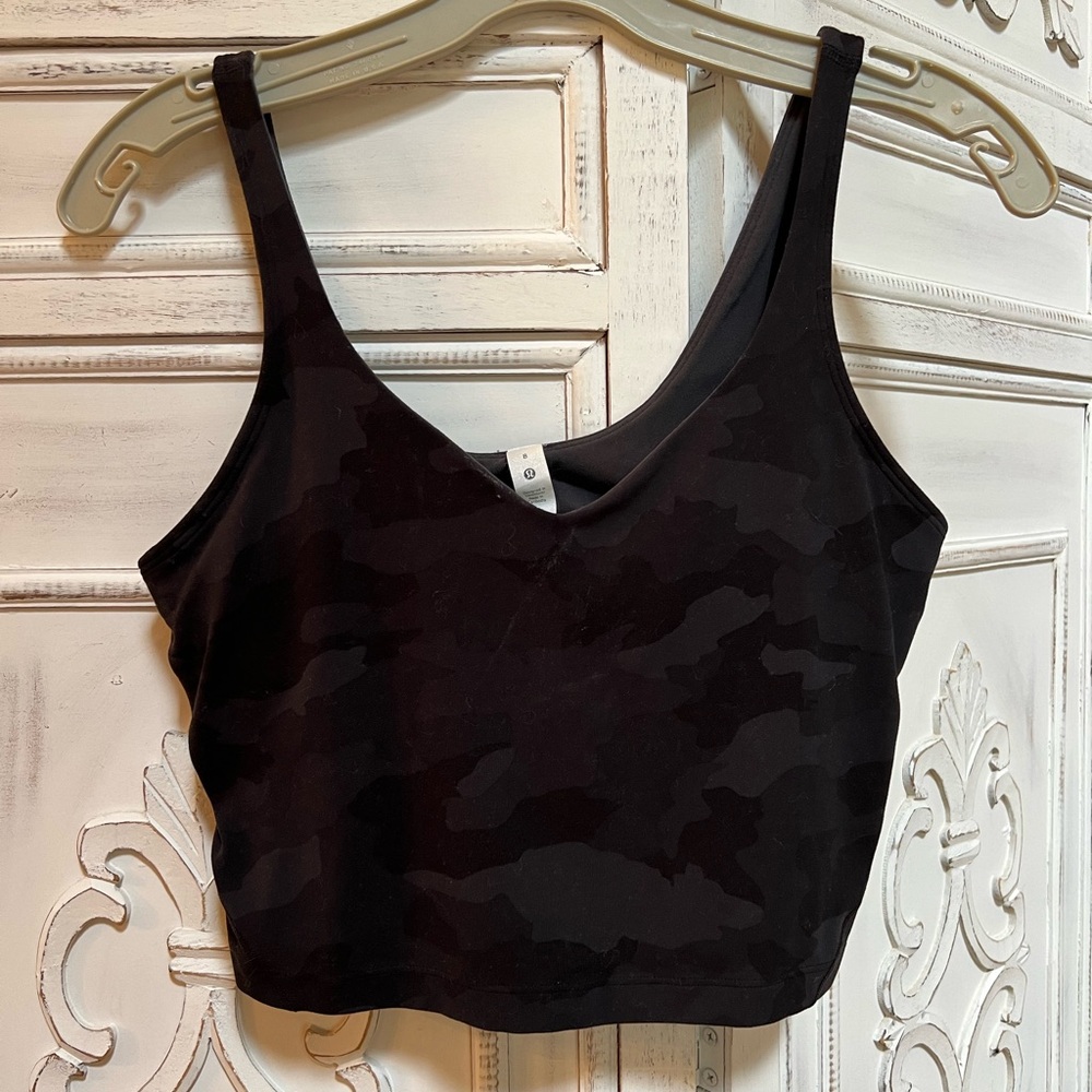 Lululemon Black Camo Align Tank Crop Top